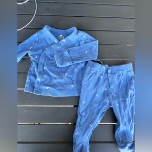 GAP Blue Crescent Pajama Set